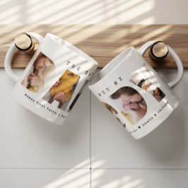 Daddy Photo Collage First Father's Day for New Dad コーヒーマグカップ