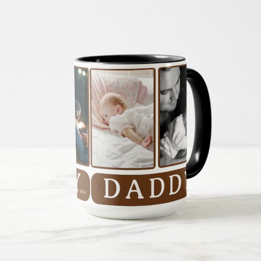 Daddy Photo Collage Mag - カスタムFather's Day Gift マグカップ (正面右)