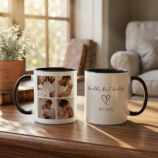 Daddy Photo Mug Worlds Best Daddy Gift ツートーンマグカップ