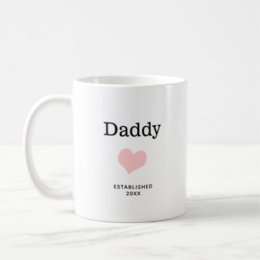 Daddy, Pinkハート,写真独身のカスタム コーヒーマグカップ (左)