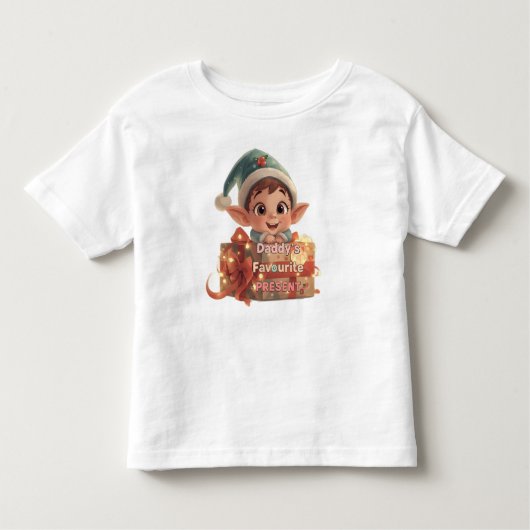 Daddy’s Favorite Present Baby Shirt | Cute Holiday トドラーTシャツ (正面)