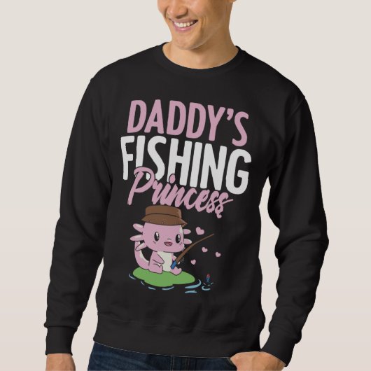 Daddy s Fishing Buddy Fisherman Little Girl Daught スウェットシャツ (正面)