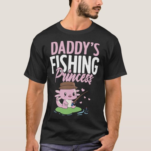 Daddy s Fishing Buddy Fisherman Little Girl Daught Tシャツ (正面)