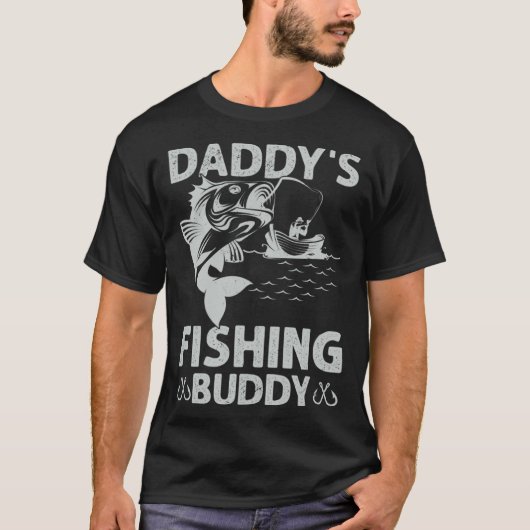 Daddy s Fishing Buddy Fishing Papa Son Boy Fathers Tシャツ (正面)