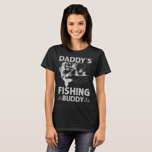 Daddy s Fishing Buddy Fishing Papa Son Boy Fathers Tシャツ (正面フル)