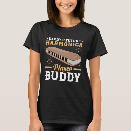 Daddy s Future Harmonica Player Harmonica Mouth Or Tシャツ (正面)