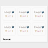 Daddy’s Girl Cute Sticker – Sweet Father Daughter スクエアシール (シート)