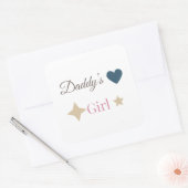 Daddy’s Girl Cute Sticker – Sweet Father Daughter スクエアシール (封筒)