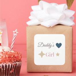 Daddy’s Girl Cute Sticker – Sweet Father Daughter  スクエアシール
