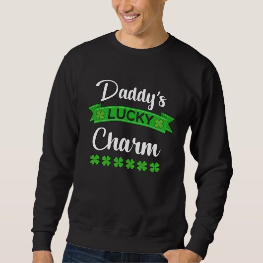 Daddy s Lucky Charm  St Patricks Green Youth Boy スウェットシャツ (正面)