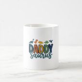 Daddy Saurus Cute Dinosaur Dad Vector Design_1 コーヒーマグカップ (中央)