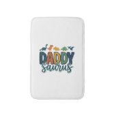 Daddy Saurus Cute Dinosaur Dad Vector Design_1 バスマット (正面縦)
