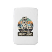 Daddy Saurus Retro Dinosaur Sunset Shirt Design_1 バスマット (正面縦)