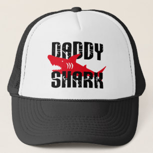 Daddy Sharkグラフィッ擦り切れたク キャップ