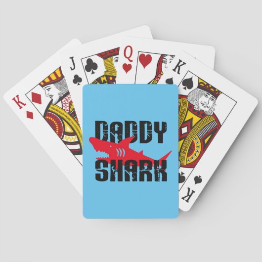Daddy Sharkグラフィッ擦り切れたク トランプ (裏面)