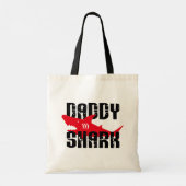 Daddy Sharkグラフ擦り切れたィック トートバッグ (裏面)