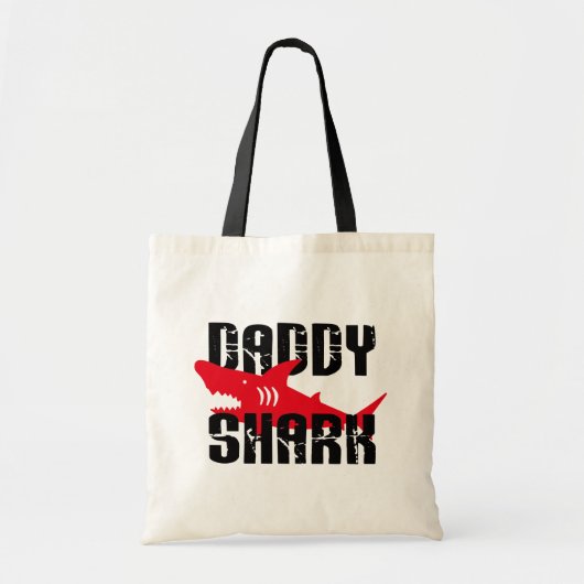 Daddy Sharkグラフ擦り切れたィック トートバッグ (正面)