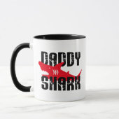 Daddy Sharkグラフ擦り切れたィック マグカップ (左)