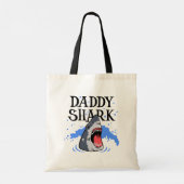 Daddy Shark – 白素晴らし色 トートバッグ (裏面)