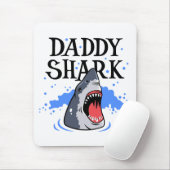 Daddy Shark – 白素晴らし色 マウスパッド (マウス)