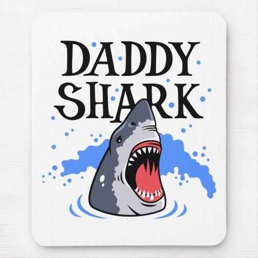 Daddy Shark – 白素晴らし色 マウスパッド (正面)