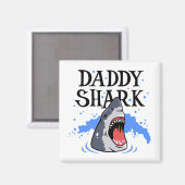 Daddy Shark – 白素晴らし色 マグネット (正面/裏面)