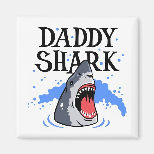 Daddy Shark – 白素晴らし色 マグネット (正面)