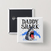 Daddy Shark – 白素晴らし色 缶バッジ (正面&裏面)