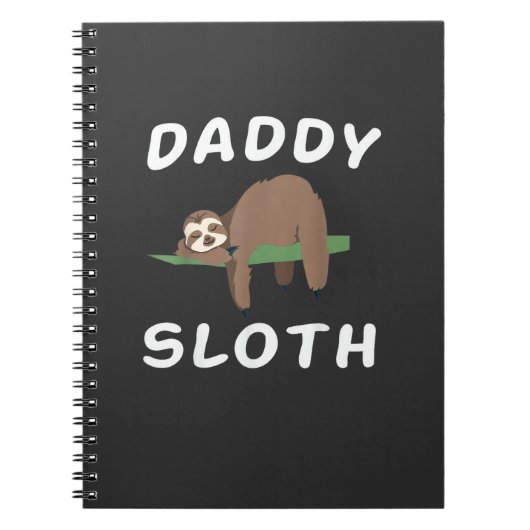 Daddy Sloth Matching Family Funny Sleeping sloths  ノートブック (正面)
