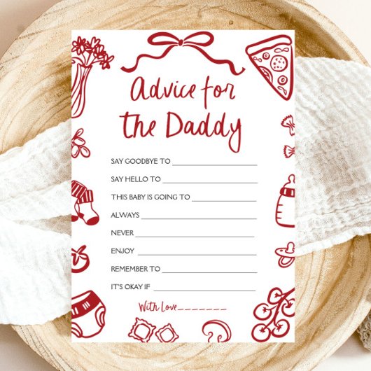 Daddy to beイタリアン Cardの手描きアドバイス 招待状