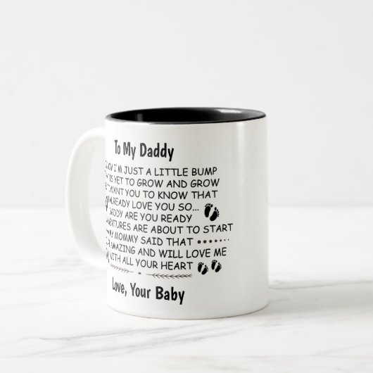 Daddy To Beベビーバンプクリスマス ツートーンマグカップ (正面左)