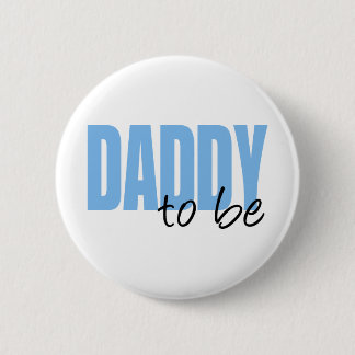 Daddy To Be (ブルーブロックフォント) 缶バッジ
