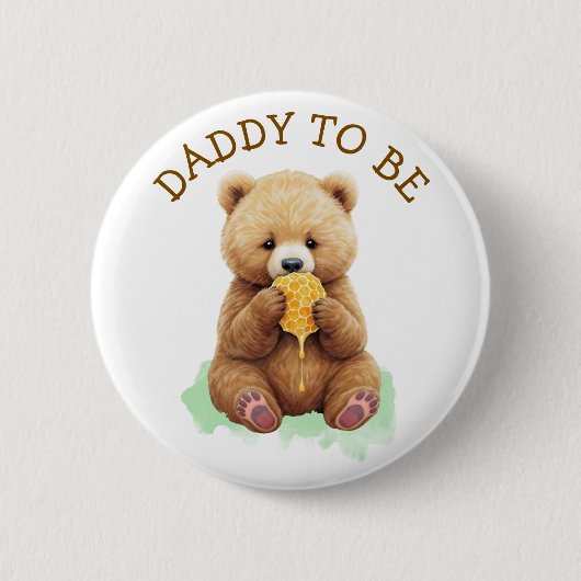 Daddy to Be | ベアボーイのベビーシャワー 缶バッジ (正面)