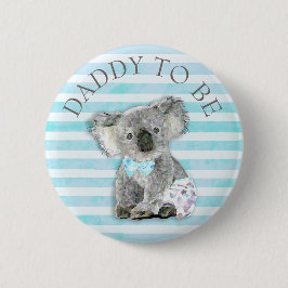 DADDY to be Baby Shower button Koala Bear Themed 缶バッジ