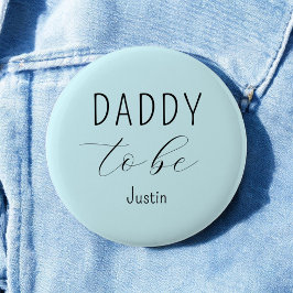 Daddy to be Blue Baby Showerボタン 缶バッジ