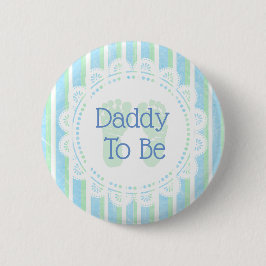 Daddy to be Blue Green Baby Showerボタン 缶バッジ
