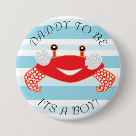 Daddy to be Crab男の子の赤ちゃんシャワーボタン 缶バッジ