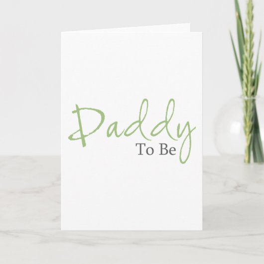 Daddy To Be (Green Script) カード (正面)