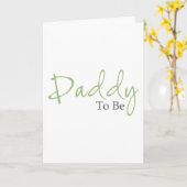 Daddy To Be (Green Script) カード (黄色い花)