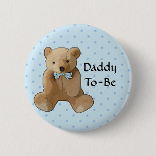 Daddy To Be Teddy Bearベビーシャワーボタン 缶バッジ