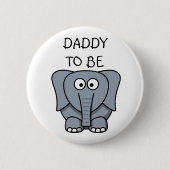 Daddy to be Zebra Baby Showerボタン 缶バッジ (正面)