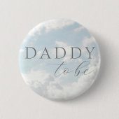 Daddy To Cloud 9赤ちゃんシャワーボタン 缶バッジ (正面)