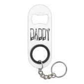 「Daddy Tools」ボトルオープナーグラフィック – 父の日 キーホルダー栓抜き (裏面)