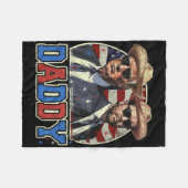 Daddy Trump 9  フリースブランケット (正面(横))