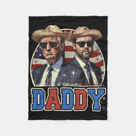 Daddy Trump 9  フリースブランケット (正面)