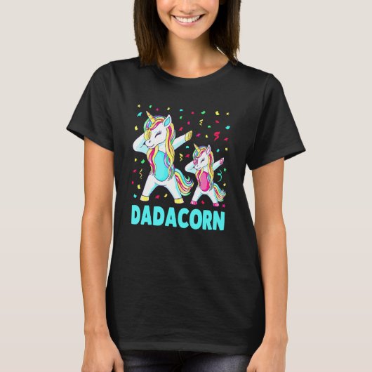 Daddy Unicorn Daddycorn Father's Day Dad Men Birth Tシャツ (正面)