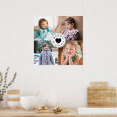 Daddy We Love Youハートコラージュ ポスター (キッチン)