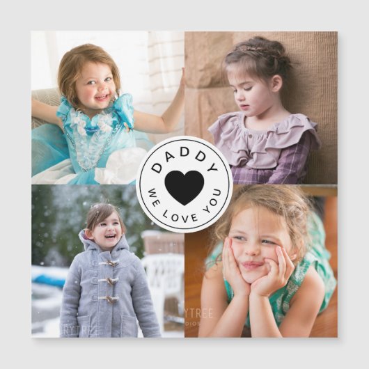 Daddy We Love Youハート4 Photo Collage (正面)