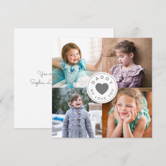Daddy We Love Youハート4 Photo Collage (正面/裏面)