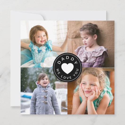 Daddy We Love Youハート4 Photo Collage (正面)
